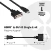 CLUB3D HDMI į DVI vienos jungties pasyvus adapteris 0,40 m