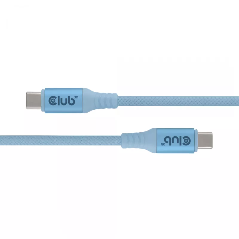 CLUB3D USB-C® Magnetinė Ritė 240W PD3.1 Mėlynas Laidas 2m / 6,56ft Greitas Įkrovimas