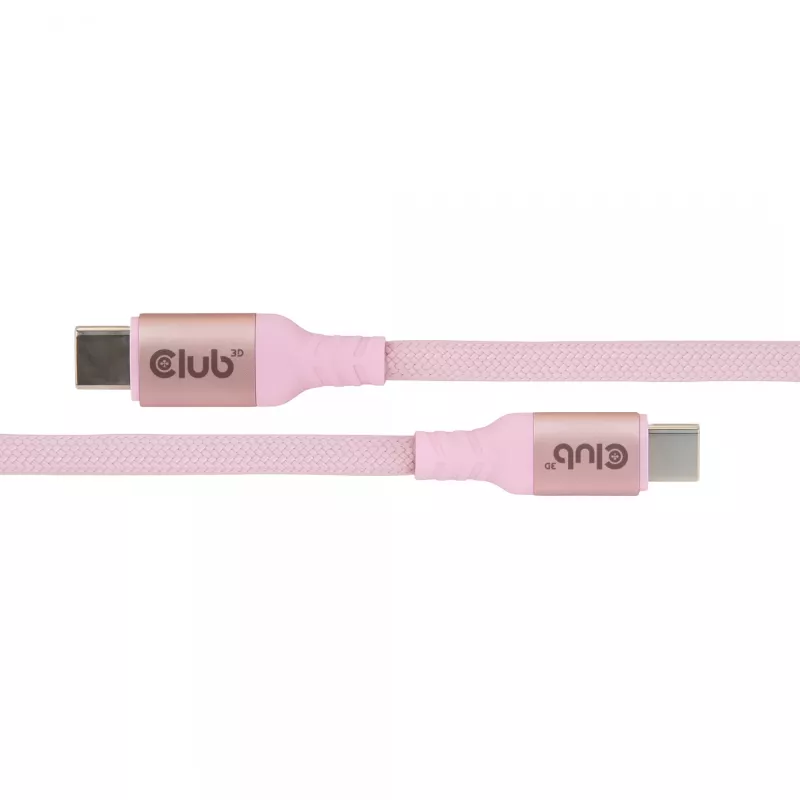 CLUB3D USB-C magnetinė ritė 240W rožinis laidas 2m USB 2.0