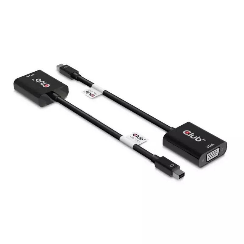 CLUB3D MiniDisplayPort™ į VGA juodas aktyvus adapteris (M/F)