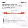 CLUB3D USB2 Type-C abipusis USB-IF sertifikuotas kabelis, duomenys 480 Mb, PD 240W (48V/5A) EPR M/M 4m / 13.13ft