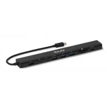 CLUB3D 10-1 nešiojamas USB Type-C 10Gbps dokas su HDMI 8K30Hz ir PD 3.1 140W