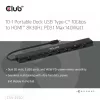CLUB3D 10-1 nešiojamas USB Type-C 10Gbps dokas su HDMI 8K30Hz ir PD 3.1 140W
