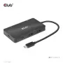 CLUB3D CSV-1598 USB Gen2 Type-C į Dual DisplayPort 4k60Hz 7-in-1 HUB