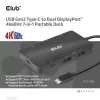CLUB3D CSV-1598 USB Gen2 Type-C į Dual DisplayPort 4k60Hz 7-in-1 HUB