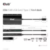 CLUB3D CSV-1598 USB Gen2 Type-C į Dual DisplayPort 4k60Hz 7-in-1 HUB