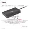 CLUB3D CSV-1598 USB Gen2 Type-C į Dual DisplayPort 4k60Hz 7-in-1 HUB