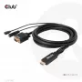 CLUB3D HDMI į VGA laidas M/M 2m / 6,56 pėdos 28AWG