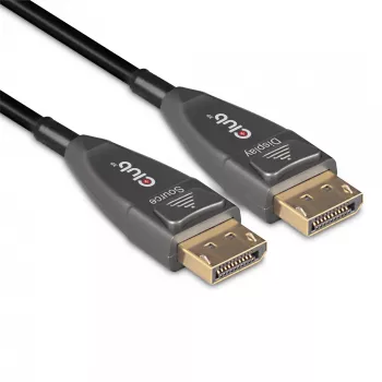 CLUB3D DisplayPort 1.4 aktyvus optinis kabelis, vienakryptis, 4K120Hz 8K60Hz, M/M, 20 m
