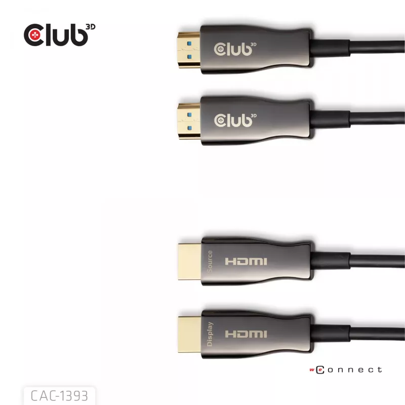 Club 3D HDMI Hybrid AOC laidas 8K60Hz / 4K120Hz 50 m, HDMI A tipo kištukas–kištukas