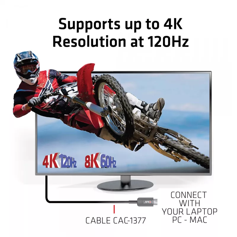 CLUB3D Ultra High Speed HDMI™ sertifikuotas aktyvus optinis laidas 4K120Hz/8K60Hz vienakryptis M/M 15m