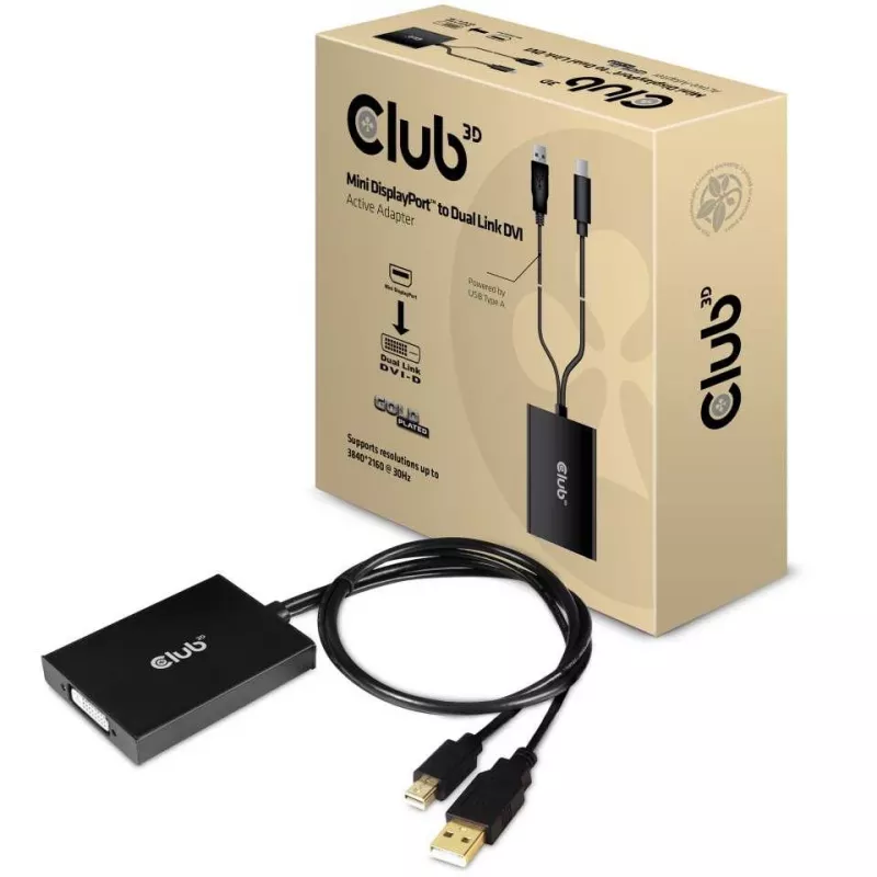 Aktyvus adapteris MiniDisplayPort 1.2a į Dual Link DVI-D CLUB3D CAC-1130