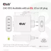 CLUB3D CAC-1912 kelioninis įkroviklis 100W GaN technologija, 2x USB-A ir 2x USB-C, Power Delivery 3.0