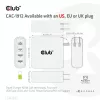 CLUB3D CAC-1912 kelioninis įkroviklis 100W GaN technologija, 2x USB-A ir 2x USB-C, Power Delivery 3.0