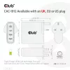 CLUB3D CAC-1912 kelioninis įkroviklis 100W GaN technologija, 2x USB-A ir 2x USB-C, Power Delivery 3.0