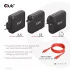 CLUB3D CAC-1912 kelioninis įkroviklis 100W GaN technologija, 2x USB-A ir 2x USB-C, Power Delivery 3.0