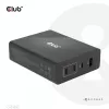 CLUB3D kelioninis įkroviklis 132W GAN technologija, keturi USB Type-A ir -C prievadai, Power Delivery (PD) 3.0 palaikymas