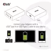 CLUB3D kelioninis įkroviklis 132W GAN technologija, keturi USB Type-A ir -C prievadai, Power Delivery (PD) 3.0 palaikymas