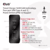 CLUB3D kelioninis įkroviklis 132W GAN technologija, keturi USB Type-A ir -C prievadai, Power Delivery (PD) 3.0 palaikymas