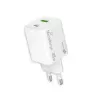MediaRange MRMA113-2 USB-C 45W AC sieninis įkroviklis išmaniesiems telefonams ir planšetėms, baltas, įėjimas 100–240V