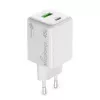 MediaRange MRMA113-2 USB-C 45W AC sieninis įkroviklis išmaniesiems telefonams ir planšetėms, baltas, įėjimas 100–240V