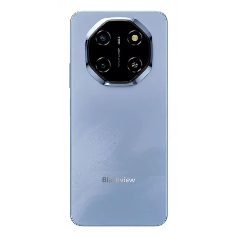 Išmanusis telefonas BLACKVIEW SHARK 6 – 6.88 colio (17,5 cm), Unisoc T8100 2 GHz, 4 GB RAM, 128 GB, 16 MP dviguba galinė kamera, 5000 mAh, Android 15, hibridinis Dual SIM, mėlyna