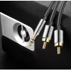 Garso laidas Vention 3,5 mm TRRS (kištukas) į 2×RCA (kištukai), 2 m, juodas