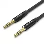 Vention 3,5 mm garso laidas „vyras–vyras“ 0,5 m, juodas aliuminio lydinys