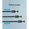 Vention Cat.8 SFTP Patch Laidas 0,5 m Juodas RJ-45 Auksuoti Kontaktai