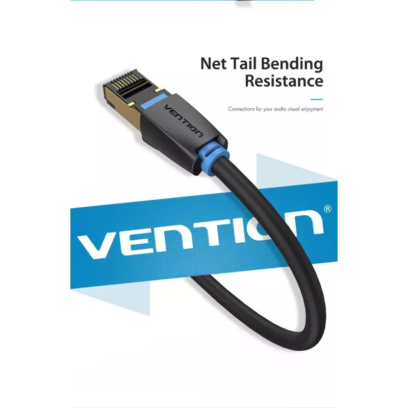 Vention Cat.8 SFTP Patch Laidas 0,5 m Juodas RJ-45 Auksuoti Kontaktai