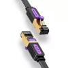 Vention Flat Cat.7 Patch Cable 3M juodas tinklo laidas