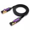 Vention Flat Cat.7 Patch Cable 3M juodas tinklo laidas