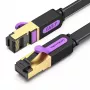 Vention Flat Cat.7 Patch Cable 3M juodas tinklo laidas