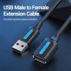 Vention USB 2.0 A patinas į A moterišką ilginimo laidas 3 m juodas PVC