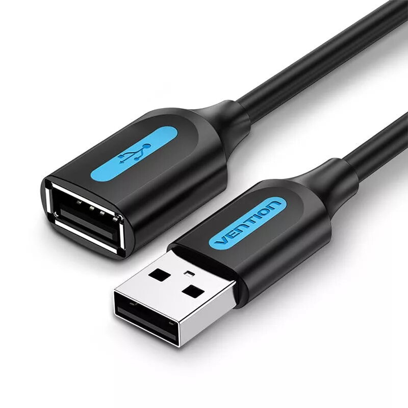 Vention USB 2.0 A patinas į A moterišką ilginimo laidas 3 m juodas PVC