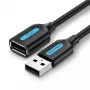 Vention USB 2.0 A patinas į A moterišką ilginimo laidas 3 m juodas PVC