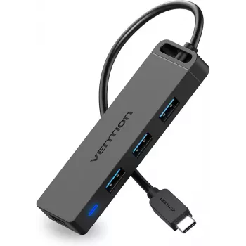 Vention TGKBB USB 3.2 Gen 1 tipo C šakotuvas, 5000 Mbit/s, juodas