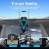 Automobilinis laikiklis telefonui Vention KCOB0 – automatinis užspaudimas, siurbtukas, juodas, 73 mm plotis, 117,6 mm aukštis