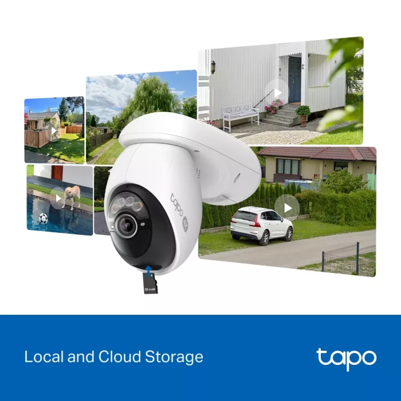 IP stebėjimo kamera TP‑Link Tapo C660 KIT — 8 MP 3840×2160, 4 mm objektyvas, 20 kadrų/s, Wi‑Fi ir Ethernet, lauko IP65, IR naktinis matymas 12 m