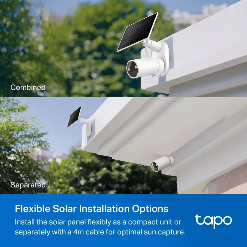 IP stebėjimo kamera TP-Link Tapo C460 KIT – lauko kulkos formos, 8 MP 3840×2160, 12× skaitmeninis priartinimas, sieninis laikiklis, dvipusis garsas, Wi‑Fi, balta