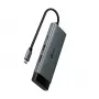 USB Type-C centrinis įrenginys TP-Link UH7021C — HDMI, USB 3.2 Gen1, USB 2.0, SD/microSD, 5000 Mbit/s, aliuminis juodas