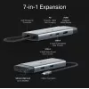 USB Type-C centrinis įrenginys TP-Link UH7021C — HDMI, USB 3.2 Gen1, USB 2.0, SD/microSD, 5000 Mbit/s, aliuminis juodas