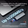 USB Type-C centrinis įrenginys TP-Link UH7021C — HDMI, USB 3.2 Gen1, USB 2.0, SD/microSD, 5000 Mbit/s, aliuminis juodas