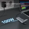 USB Type-C centrinis įrenginys TP-Link UH7021C — HDMI, USB 3.2 Gen1, USB 2.0, SD/microSD, 5000 Mbit/s, aliuminis juodas