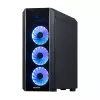 Korpusas CHIEFTEC Scorpion 3 GL-03B-OP — bokštinis ATX/Micro-ATX/Mini-ITX, grūdintas stiklas, 3×120 mm priekiniai ventiliatoriai