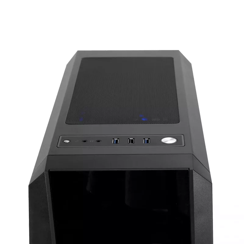 Korpusas CHIEFTEC Scorpion 3 GL-03B-OP — bokštinis ATX/Micro-ATX/Mini-ITX, grūdintas stiklas, 3×120 mm priekiniai ventiliatoriai