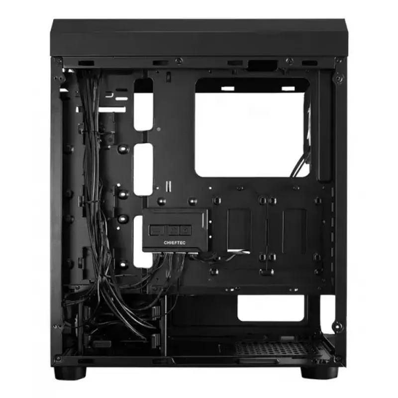 PC korpusas CHIEFTEC SCORPION 3 GL-03B-UC-OP — juodas, grūdintas stiklas, ATX/Micro-ATX, 3x120mm priekiniai + 1x120mm galinis ventiliatoriai
