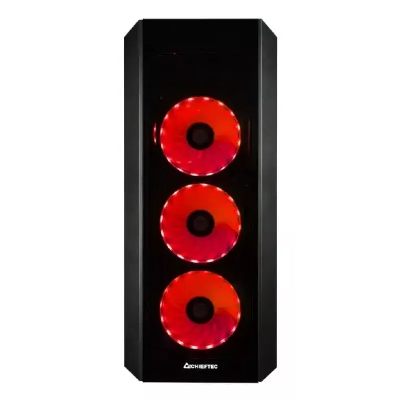 PC korpusas CHIEFTEC SCORPION 3 GL-03B-UC-OP — juodas, grūdintas stiklas, ATX/Micro-ATX, 3x120mm priekiniai + 1x120mm galinis ventiliatoriai