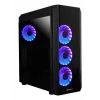 PC korpusas CHIEFTEC SCORPION 3 GL-03B-UC-OP — juodas, grūdintas stiklas, ATX/Micro-ATX, 3x120mm priekiniai + 1x120mm galinis ventiliatoriai