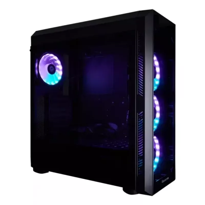 PC korpusas CHIEFTEC SCORPION 3 GL-03B-UC-OP — juodas, grūdintas stiklas, ATX/Micro-ATX, 3x120mm priekiniai + 1x120mm galinis ventiliatoriai